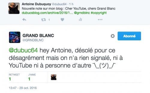 grand blanc,youtube,copyright